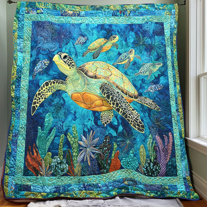 Ocean Turtles XR0608030CL Quilt