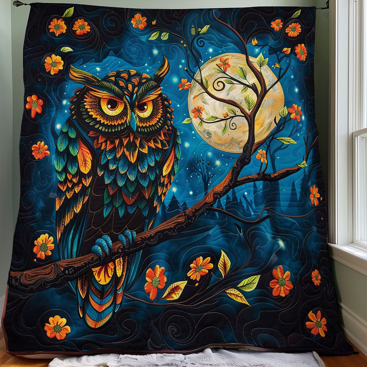 Owl And The Moonlight WO0808061CL Quilt