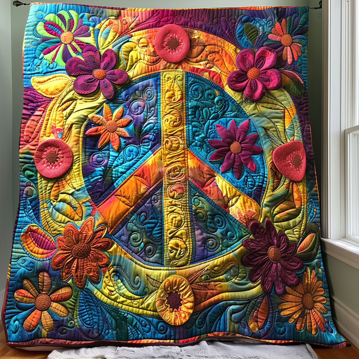 Peace Blossom Hippie XR2707006CL Quilt