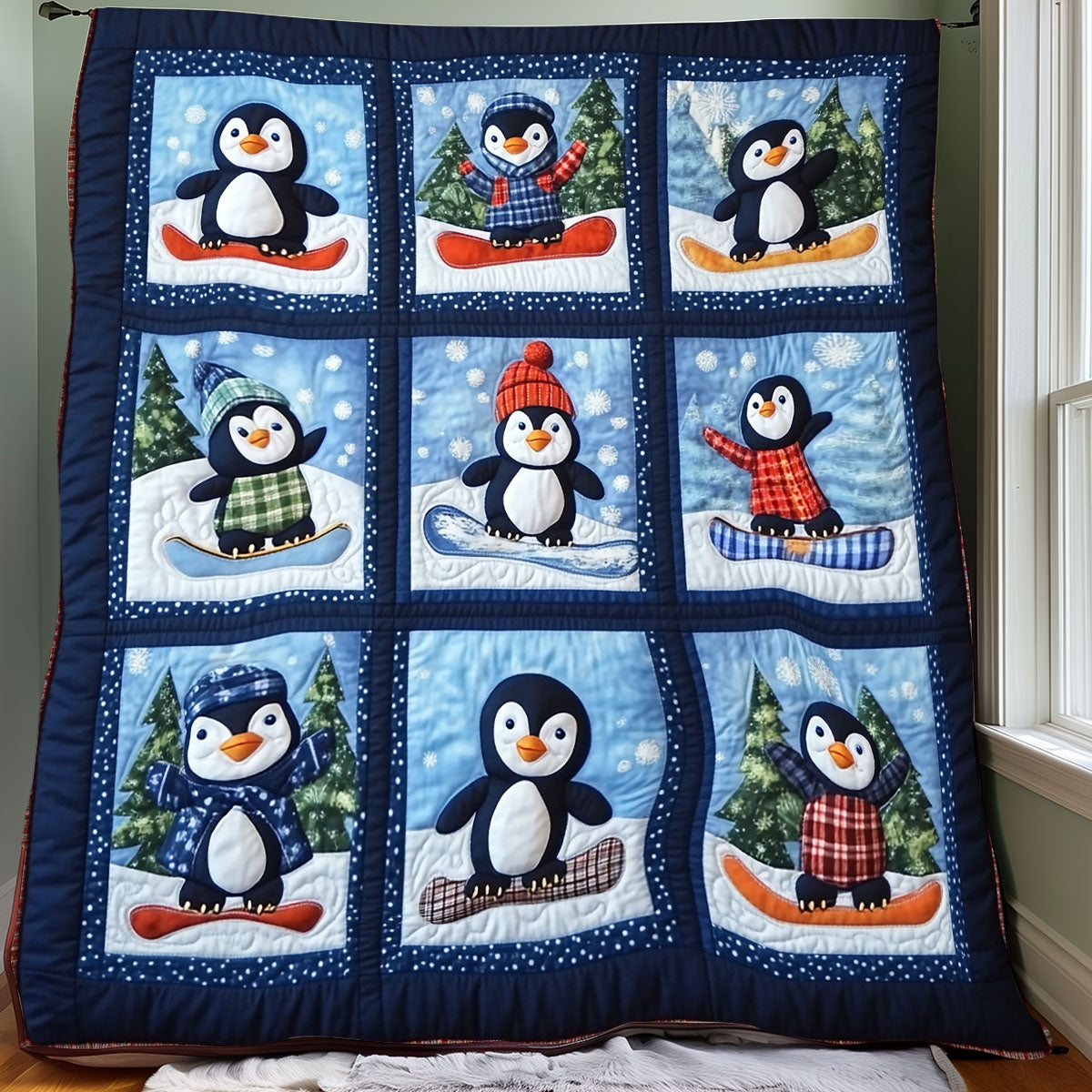 Penguin Skiers XR0508042CL Quilt