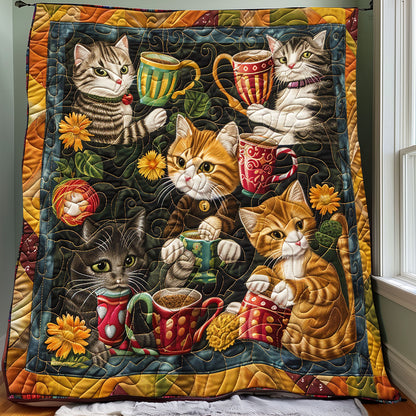 Playful Coffee Kittens XR3007032CL Quilt