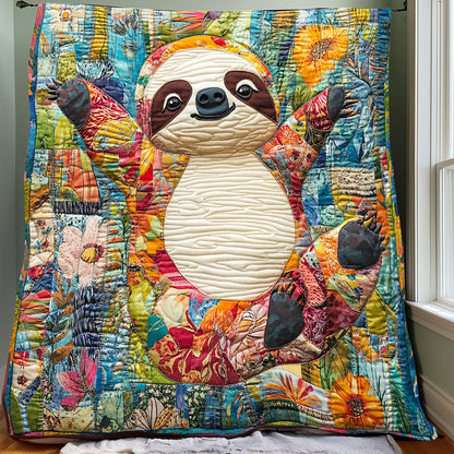 Playful Sloth XR3107048CL Quilt