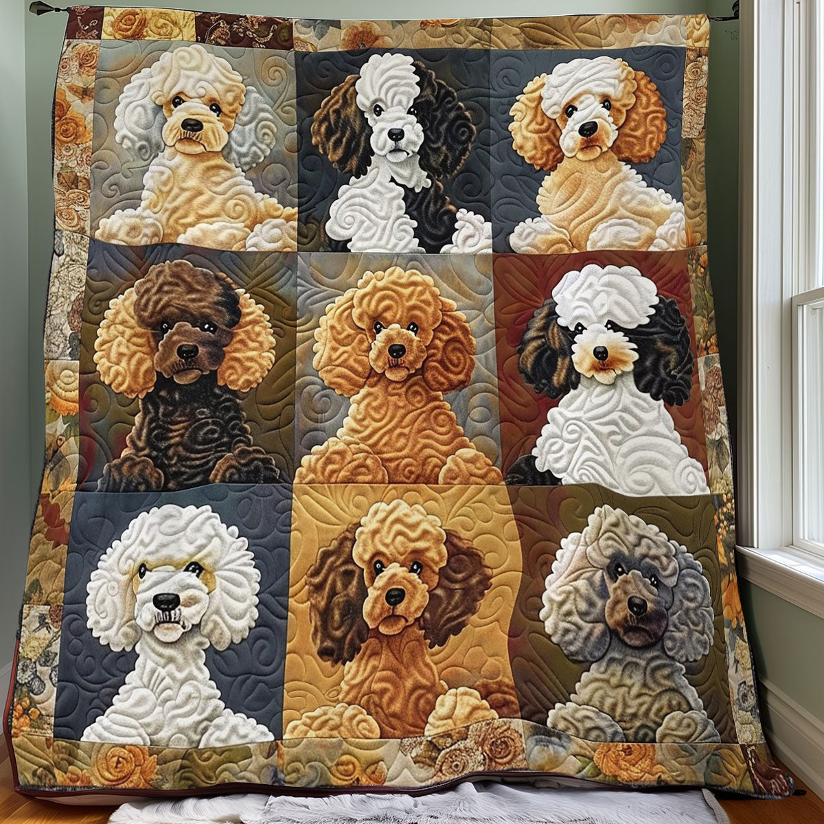 Poodle Cuddles WO0908031CL Quilt