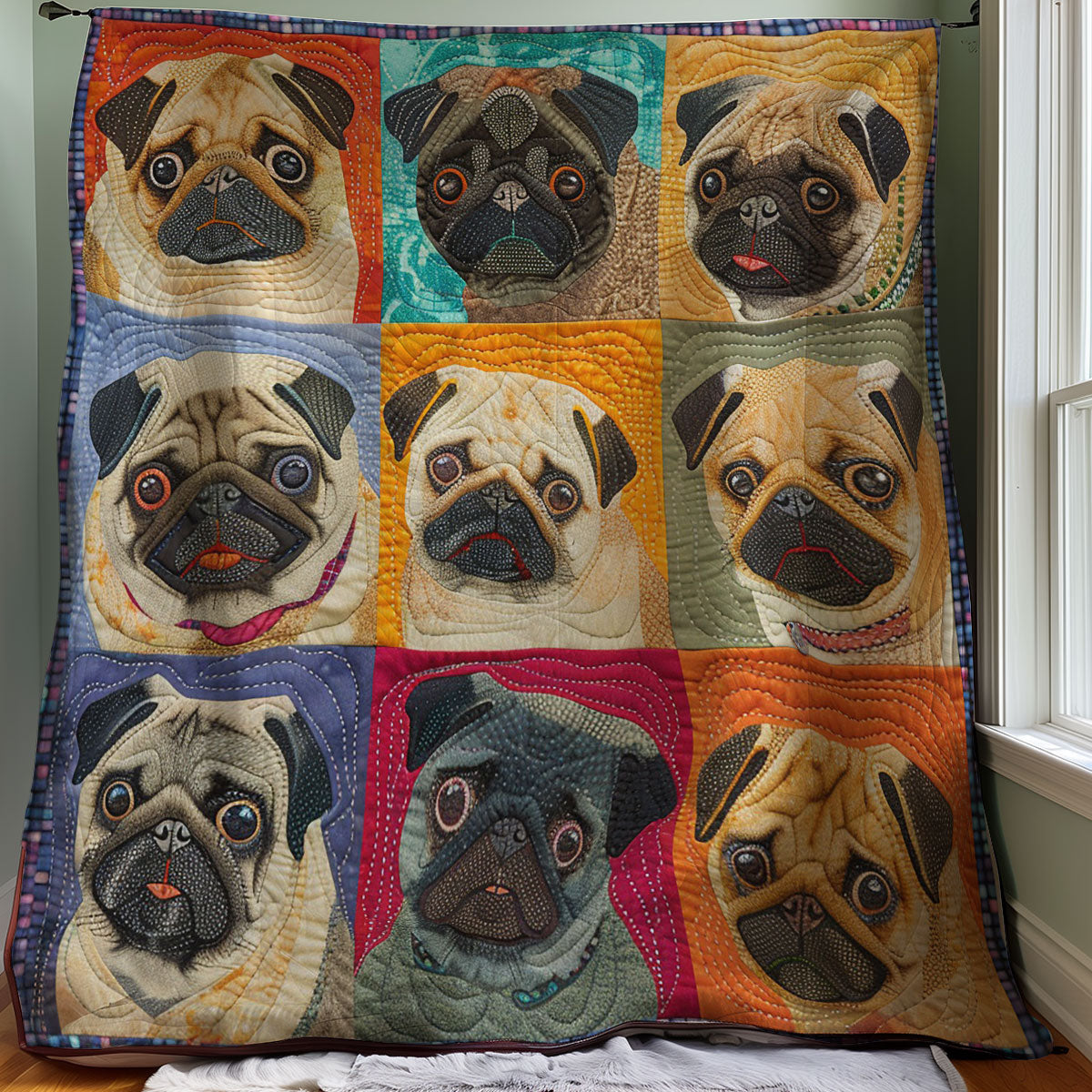 Pugs Dog WO2707032CL Quilt