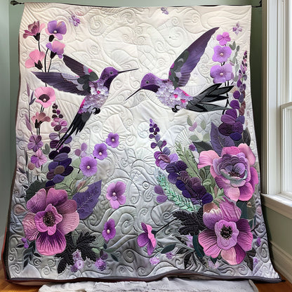 Purple Hummingbirds XR2706004CL Quilt