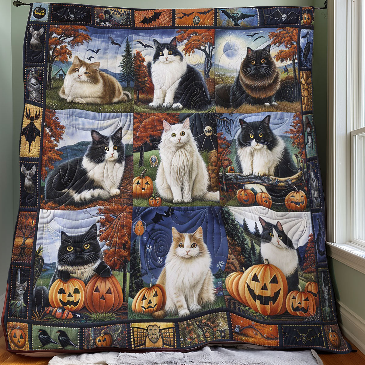 Ragdoll With Halloween WO1008027CL Quilt