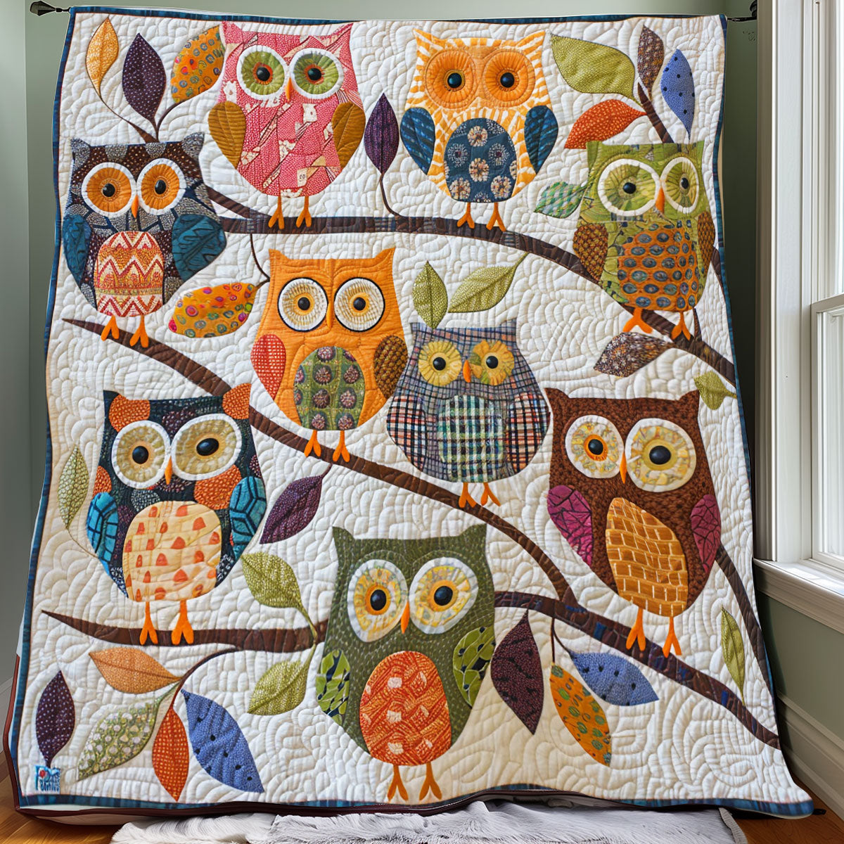 Rainbow Owl Xr2607022CL Quilt