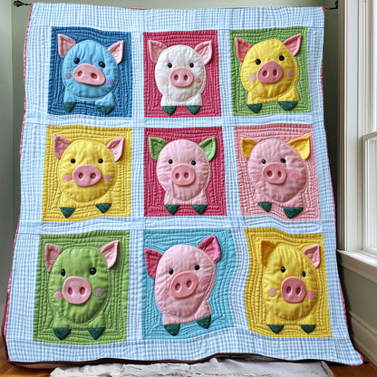 Rainbow Pig XR0708011CL Quilt