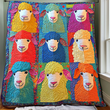 Rainbow Sheeps XR0208011CL Quilt