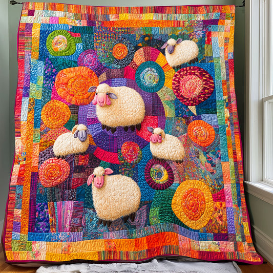 Rainbow Sheeps XR0708017CL Quilt