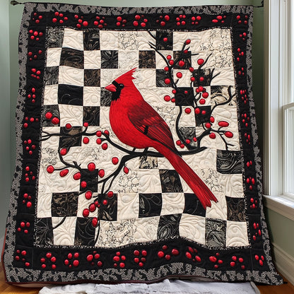 Red Cardinal In Winter XR3107045CL Quilt