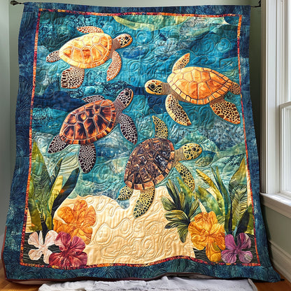 Sea Turtle Family XR0608033CL Quilt