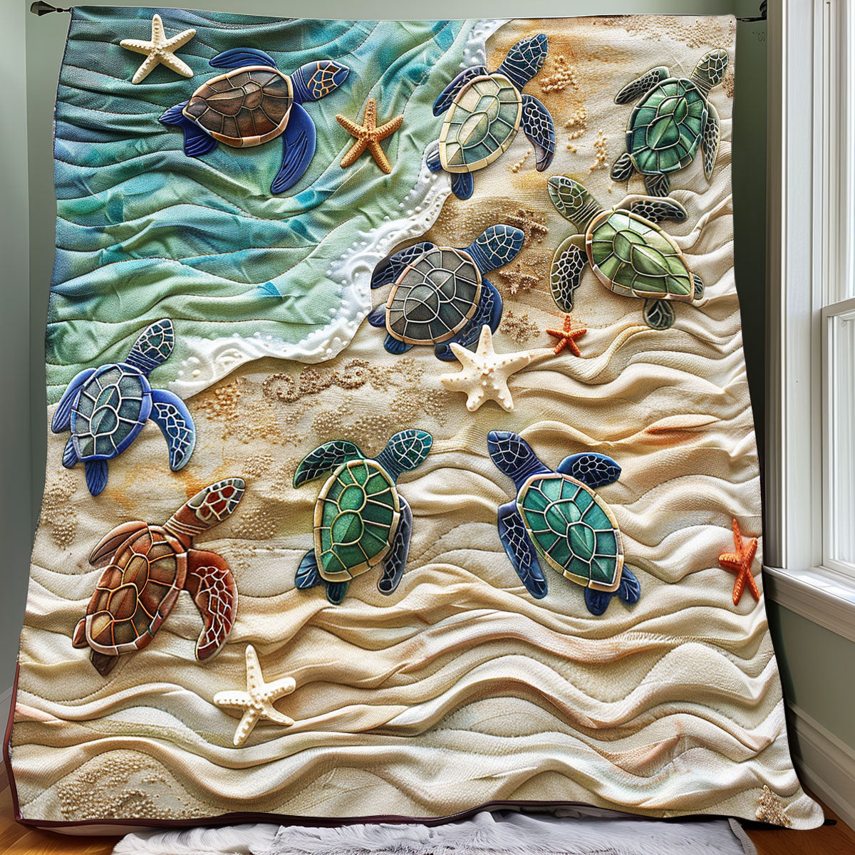 Sea Turtles XR1807001CL Quilt