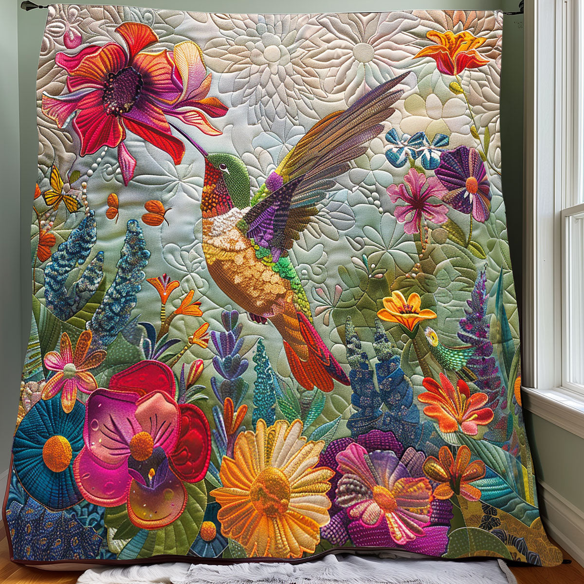 Serenade In Bloom Hummingbird XR1908061CL Quilt