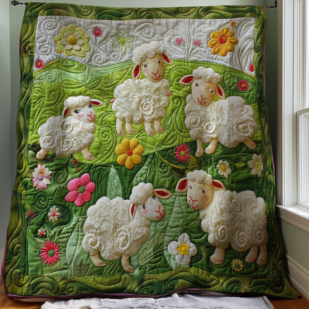 Sheeps On The Meadow WO2707011CL Quilt