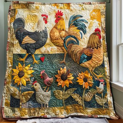 Splendid Sunlit Roosters XR2907018CL Quilt