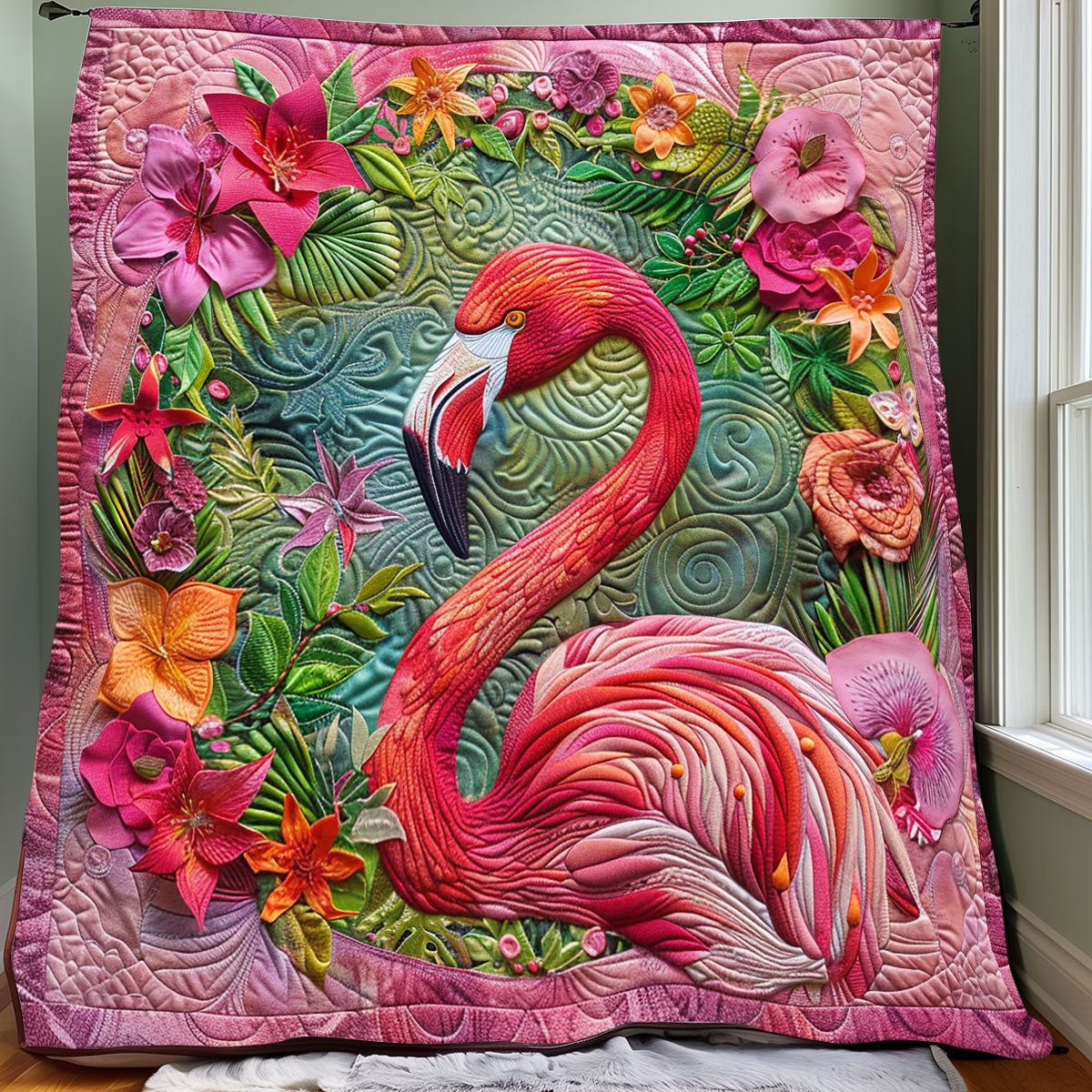 Summer Flamingo XR2806008CL Quilt