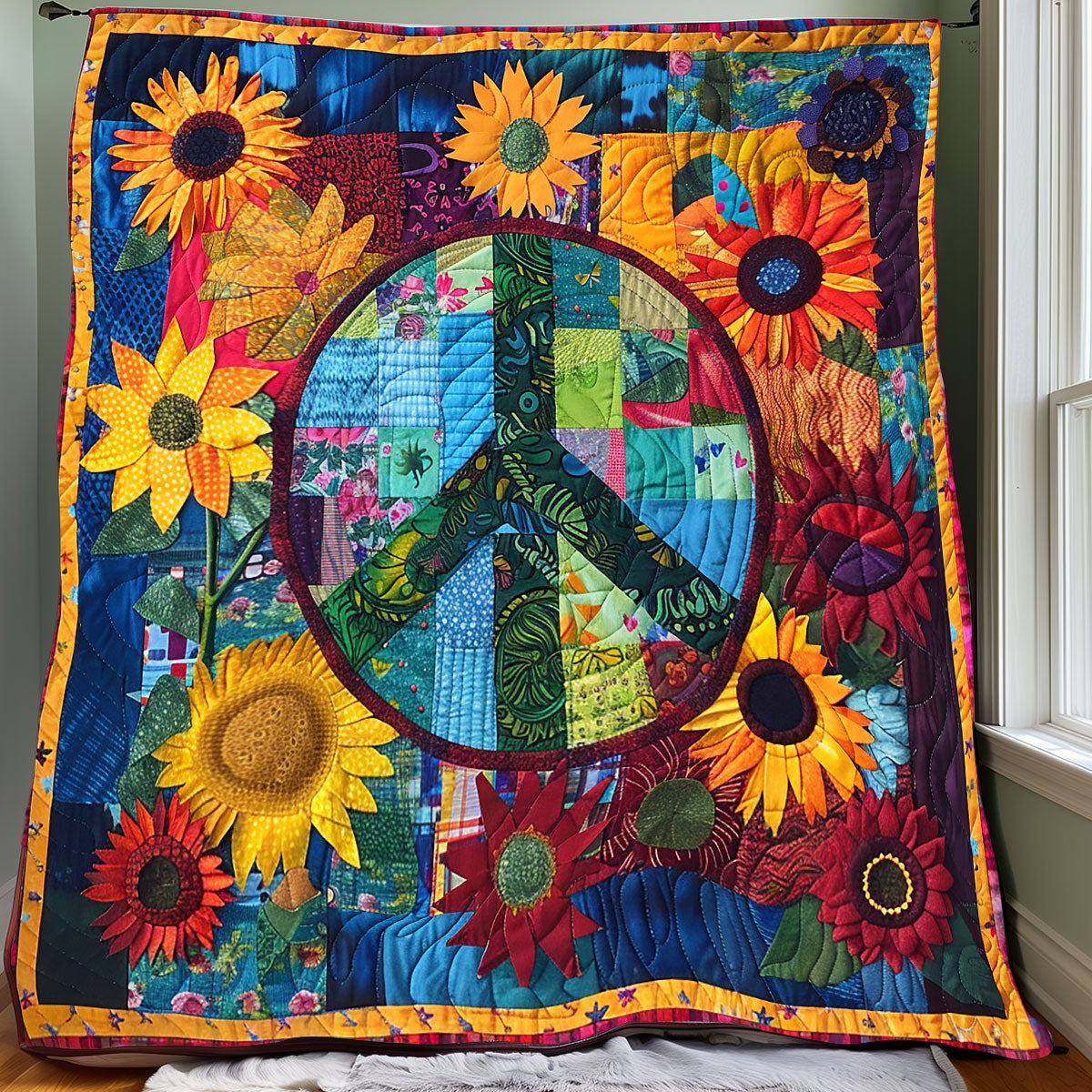 Sunflower Hippie XR1907013CL Quilt