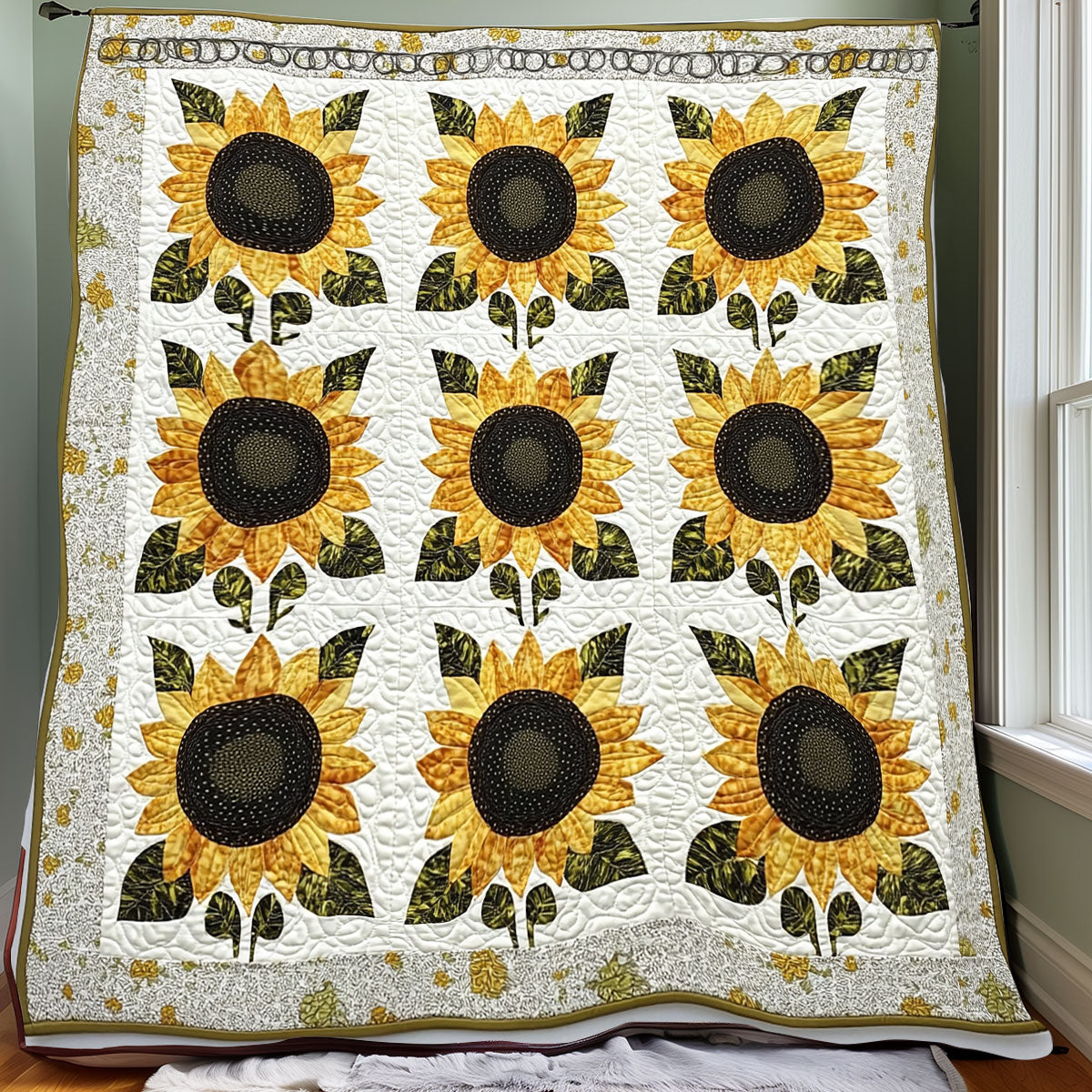 Sunflower Lovers XR0608016CL Quilt