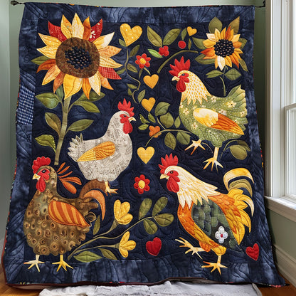 Sunlit Chickens XR2907010CL Quilt