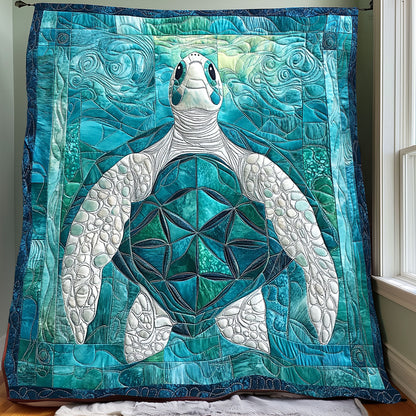 Teal Sea Turtle XR0608010CL Quilt