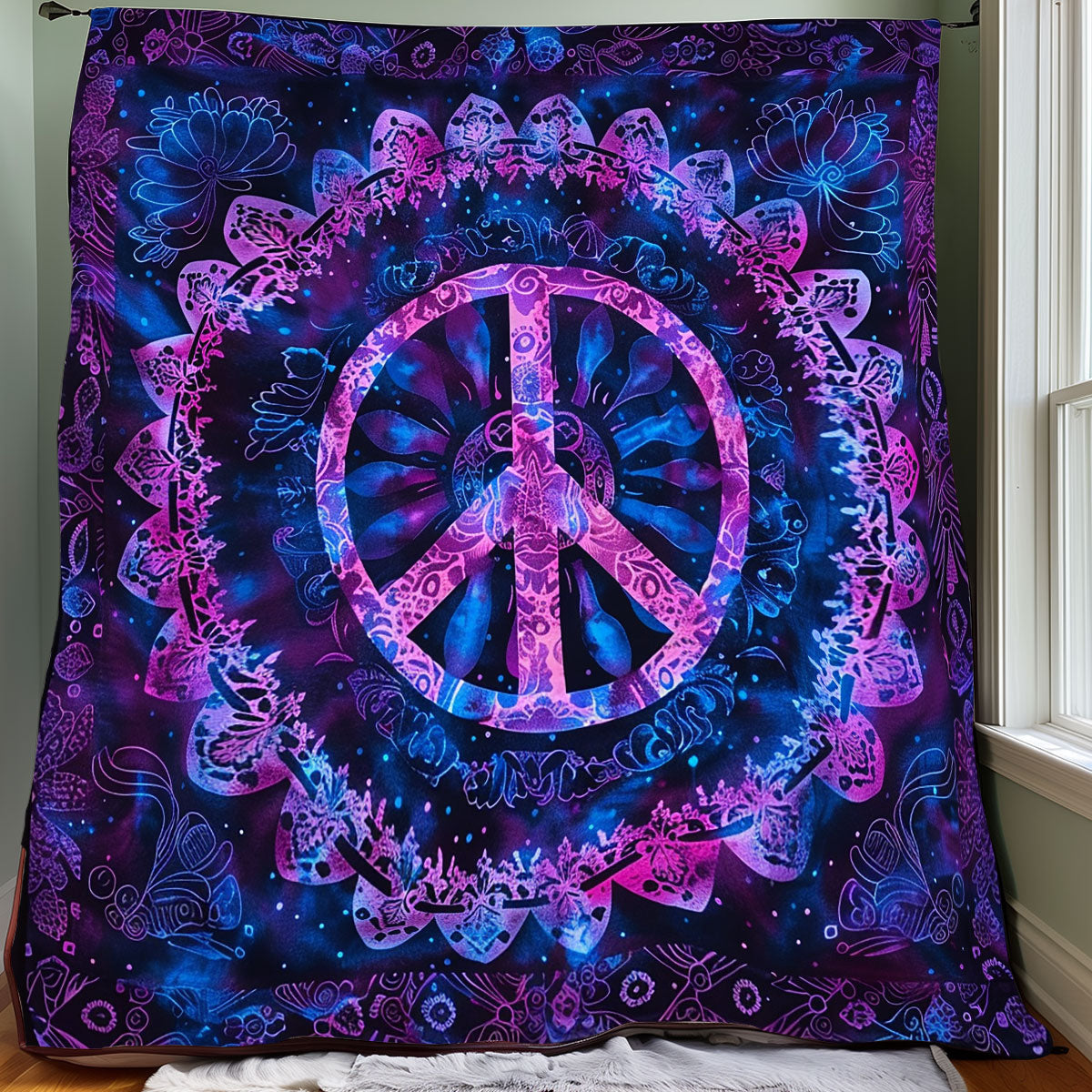 Tie Dye Hippie Sign XR1907017CL Quilt