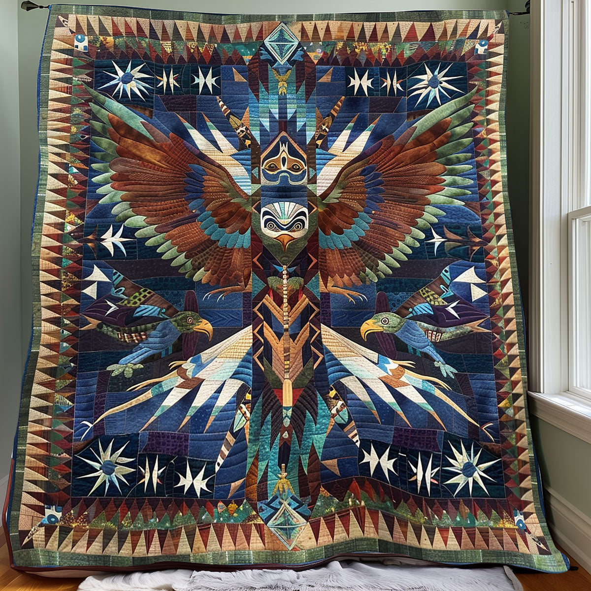 Totem Pole Native XR1706015CL Quilt