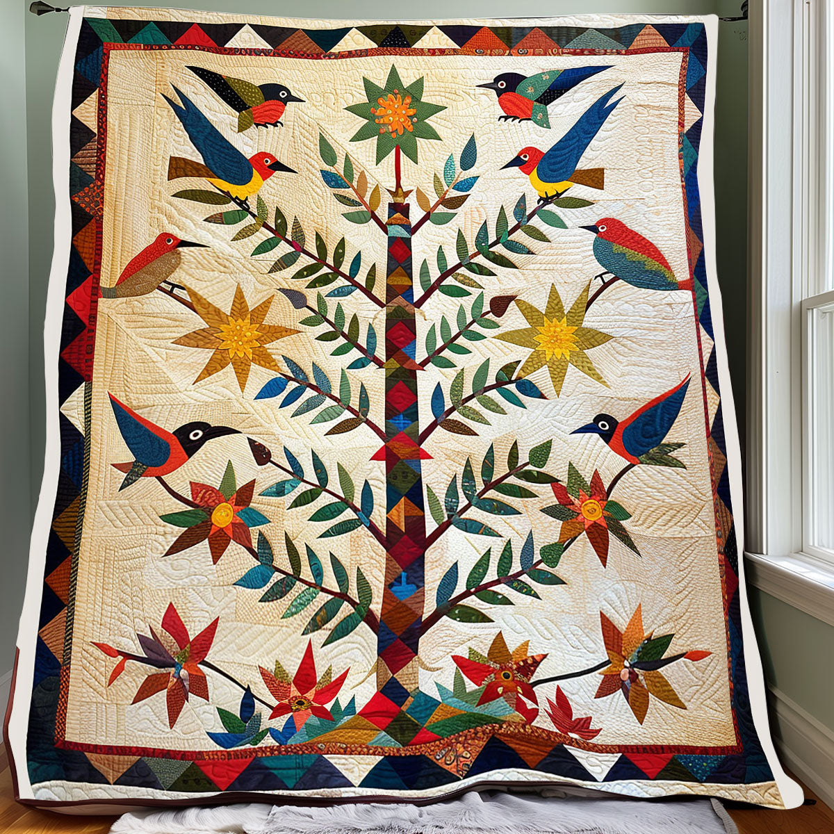 Tree Of Bird XR1706012CL Quilt