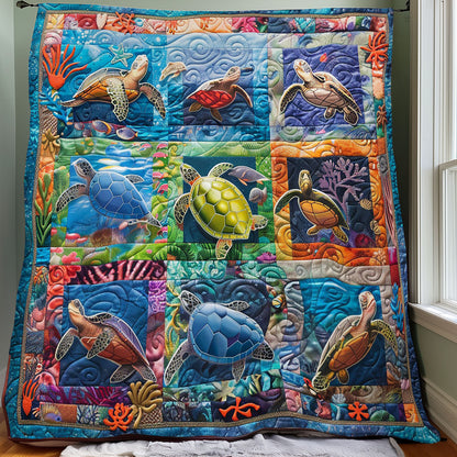 Turtles Ocean Colorful WO1008031CL Quilt