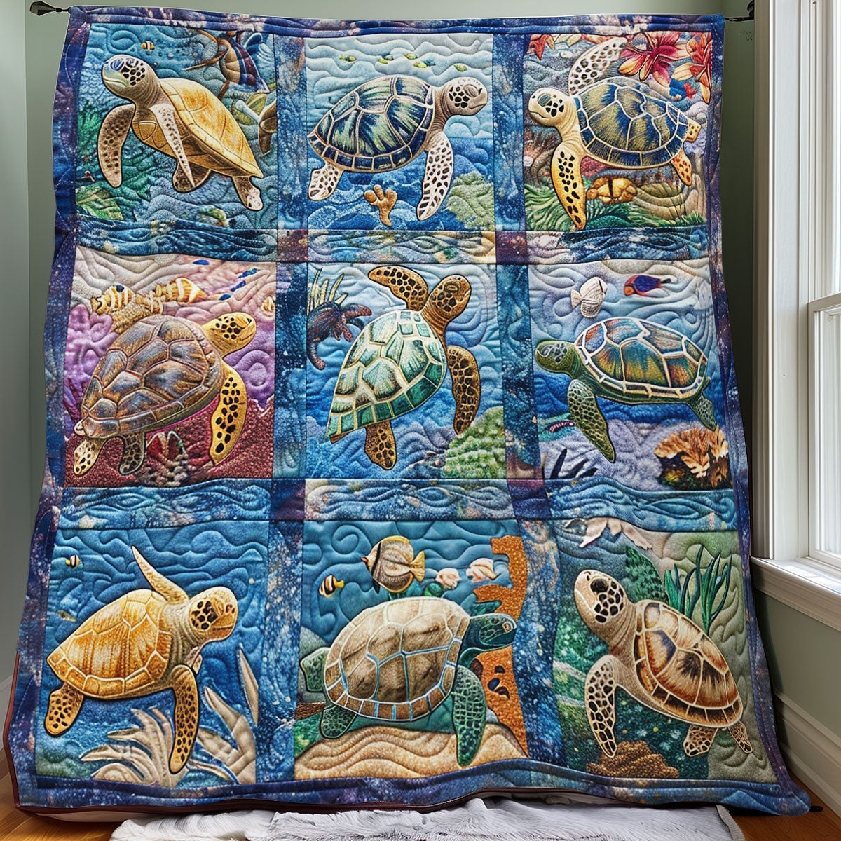 Turtles Ocean WO1008028CL Quilt