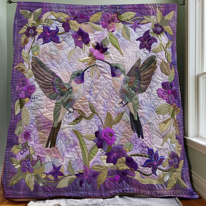 Violet Hummingbirds XR2707016CL Quilt