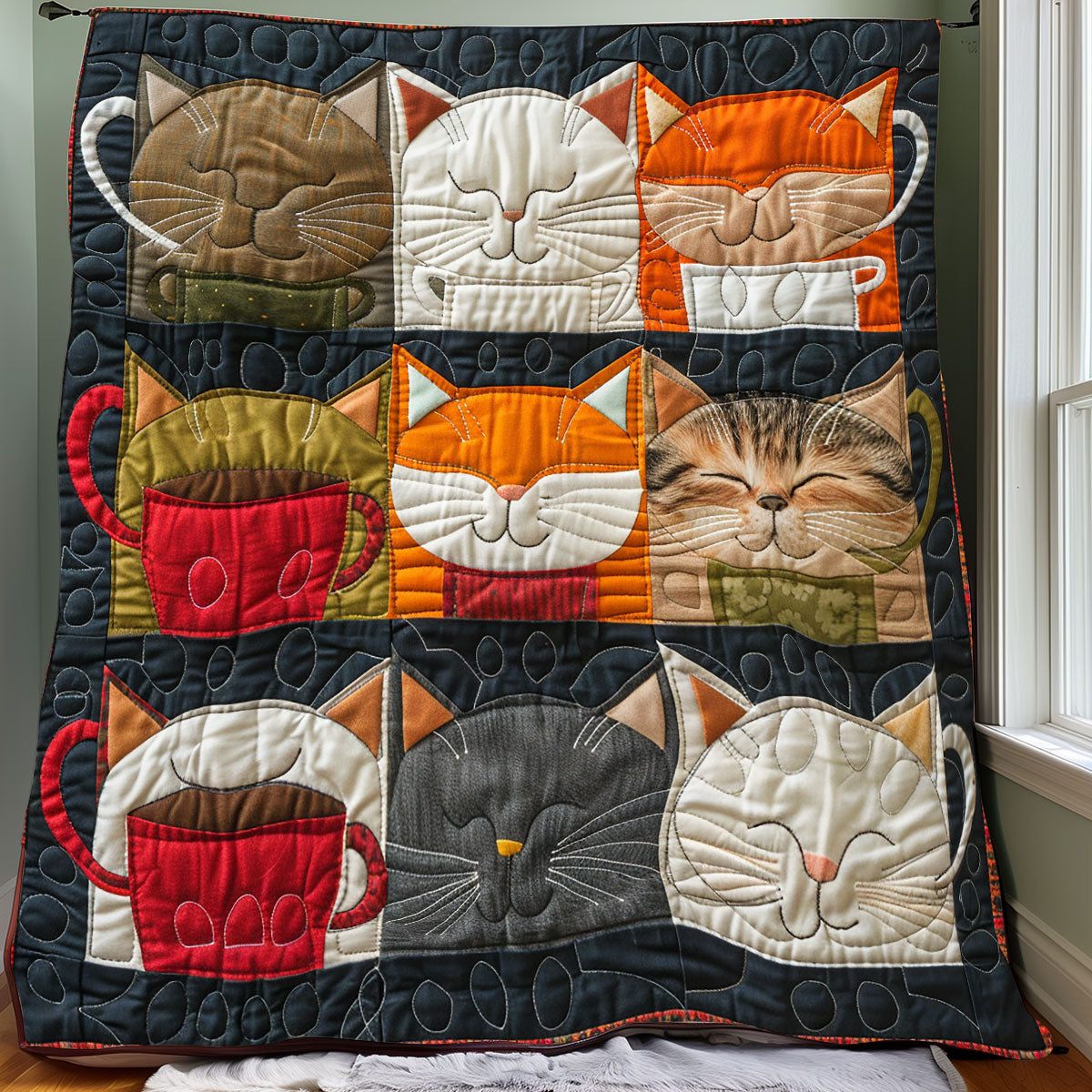 Whimsical Kitten Brew XR3007033CL Quilt