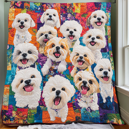 White Shih Tzu XR0808010CL Quilt