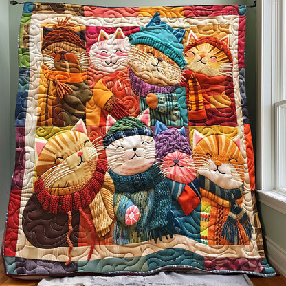 Winter Playful Cats XR2907006CL Quilt