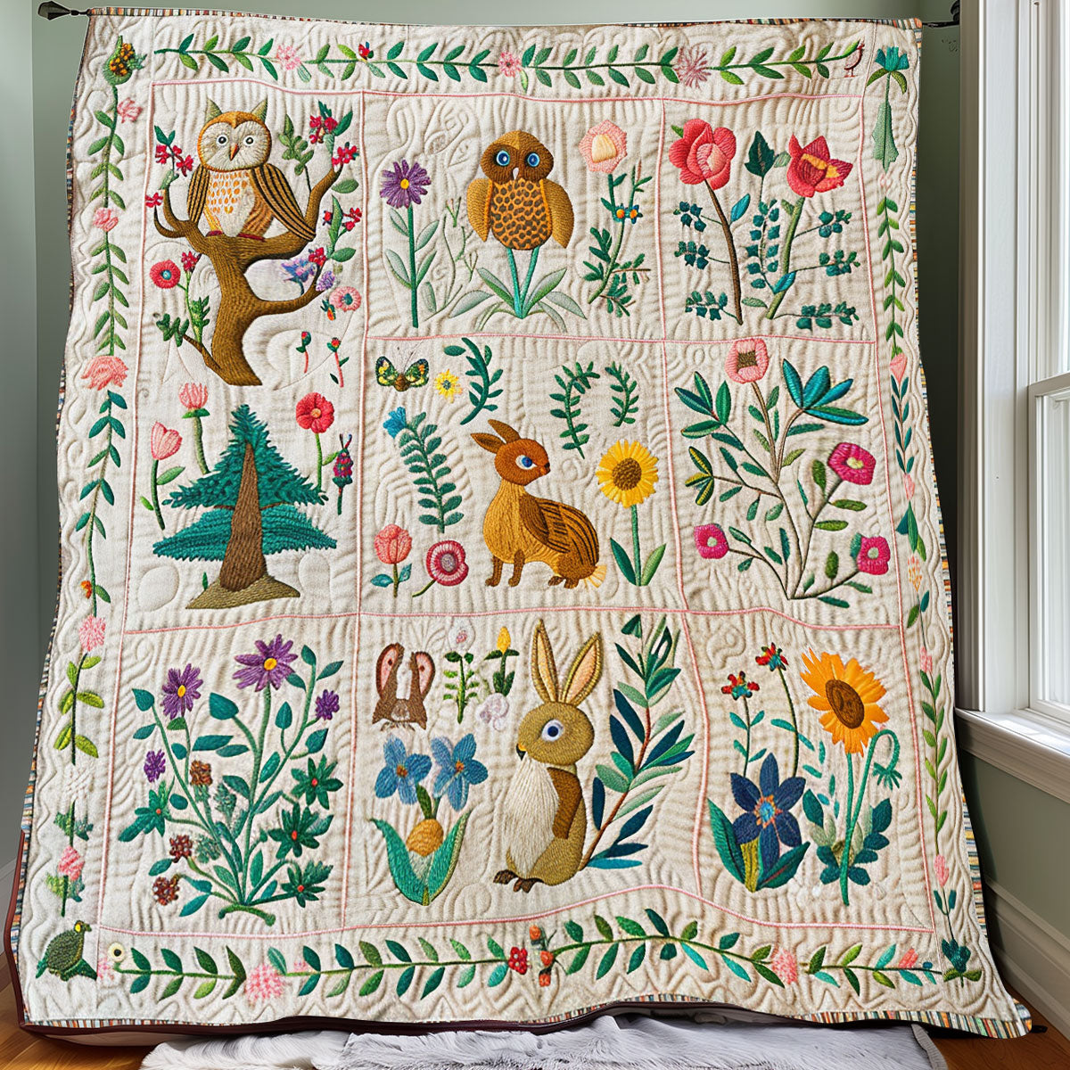 Woodland Animals XR0207018CL Quilt