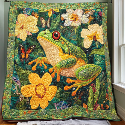 Yellow Flower And Frog XR0708016CL Quilt