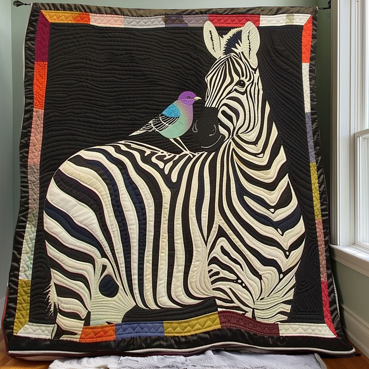 Zebra And Bird XR2206013CL Quilt