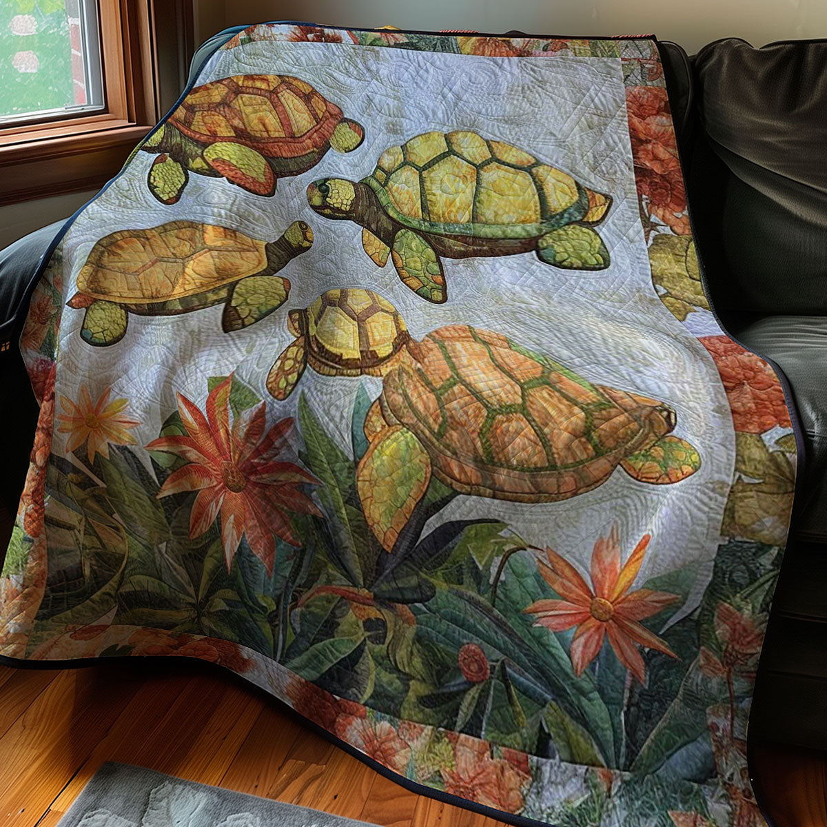 Turtle Cuddle WN2507010CL Quilt