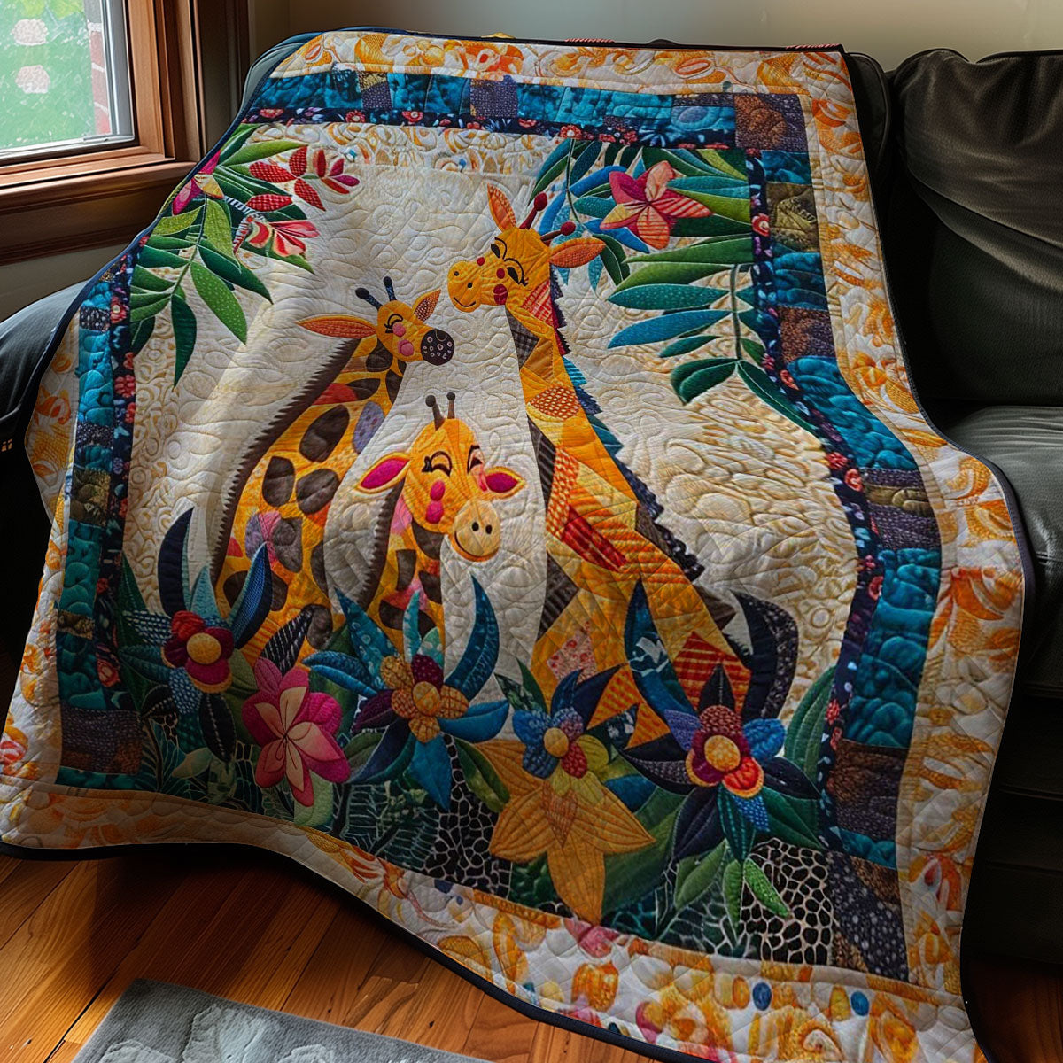 Giraffe Family WN2507018CL Quilt