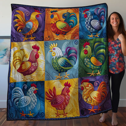 Chicken Motif WO2707026CL Quilt