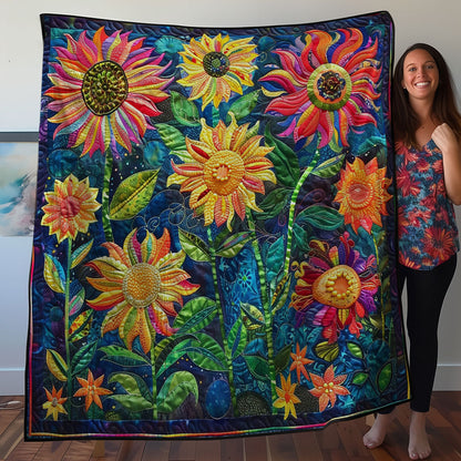 Colorful Flowers WO2707034CL Quilt