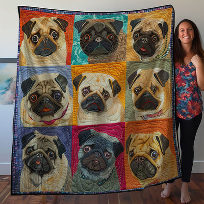 Pugs Dog WO2707032CL Quilt