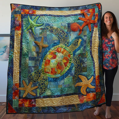 Turtle And Starfish WO2707004CL Quilt