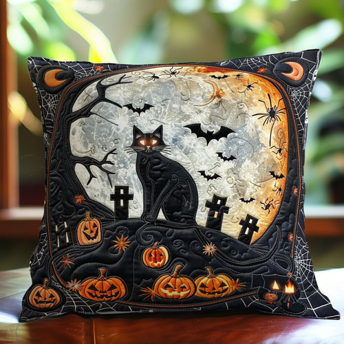 Black Cat Halloween WO1008021CL Quilt Pillow Case