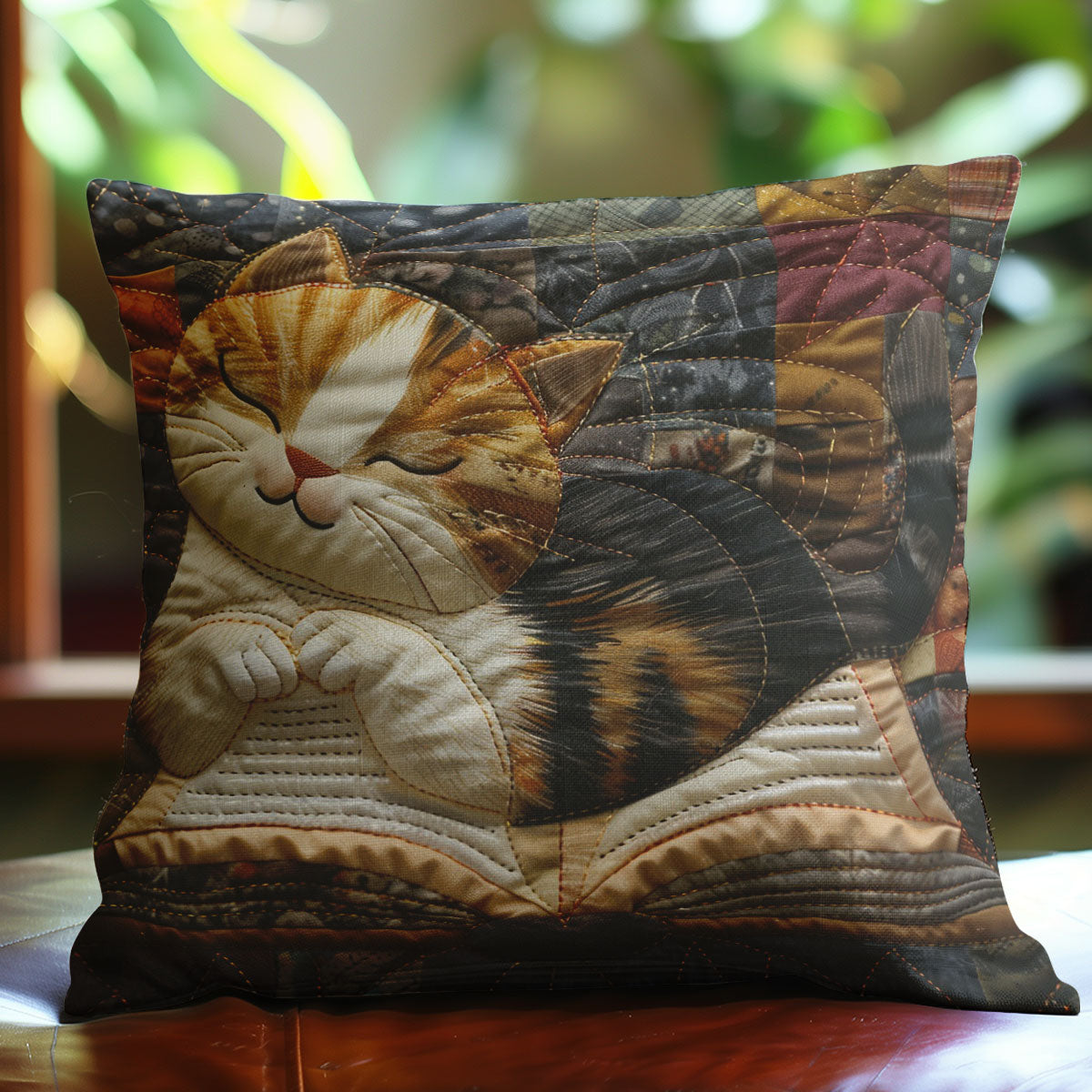 Cat And Book WO2607016CL Quilt Pillow Case