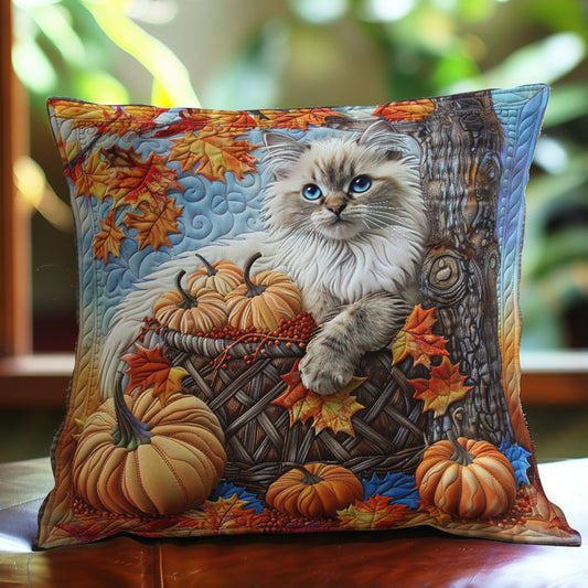 Cat And Pumpkins WO3008017CL Quilt Pillow Case