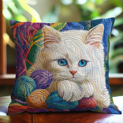 Cat And Yarn Colorful WO2008033CL Quilt Pillow Case