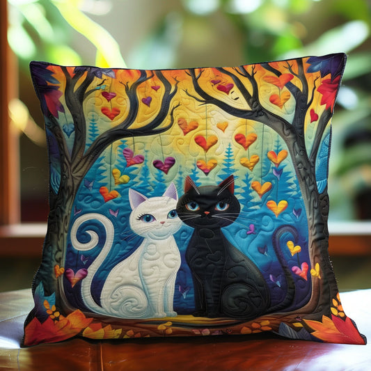 Cats And Heart Tree WO2008031CL Quilt Pillow Case