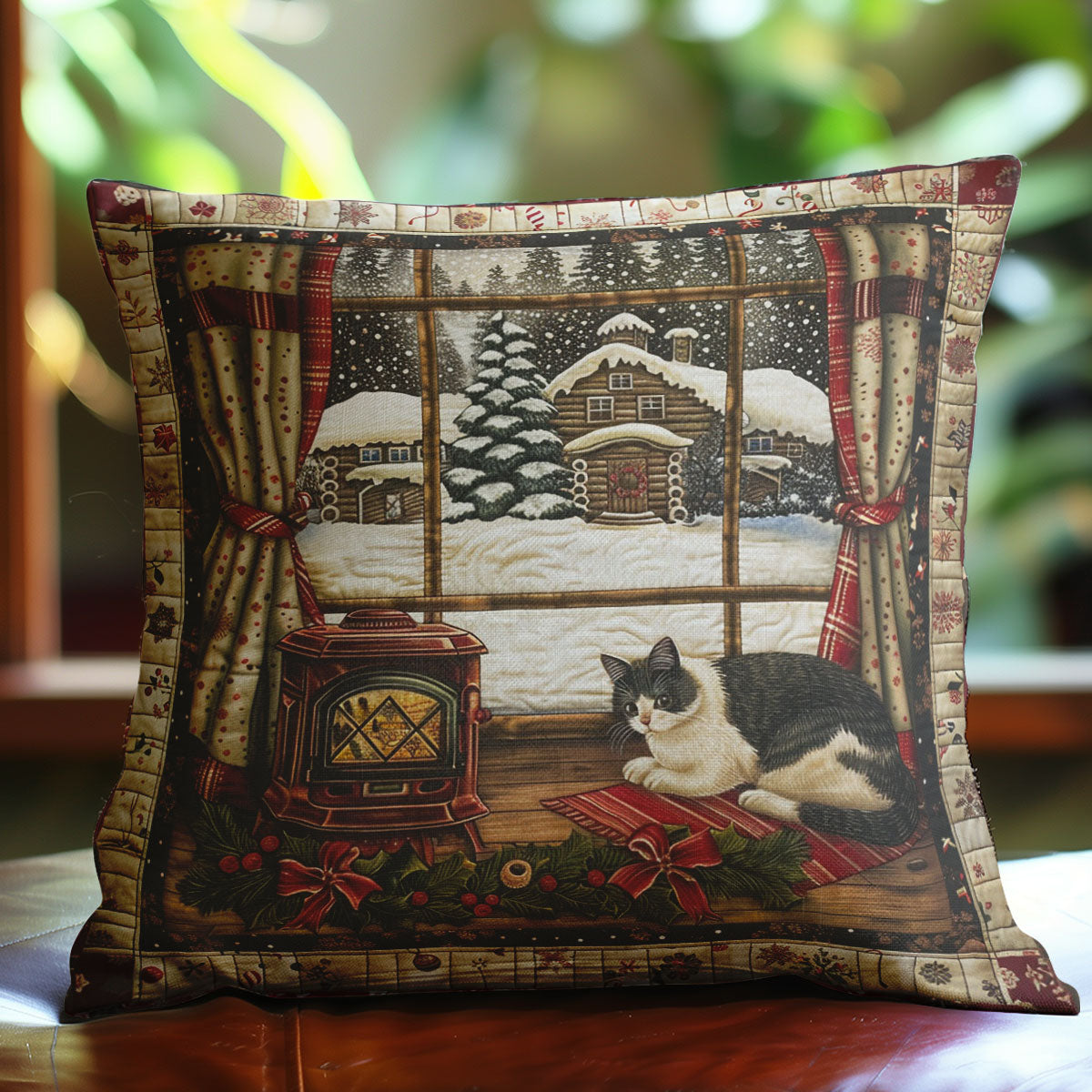 Christmas Scene WO2607012CL Quilt Pillow Case