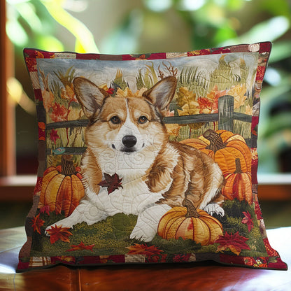 Corgi Dog Autumn WO2608038CL Quilt Pillow Case